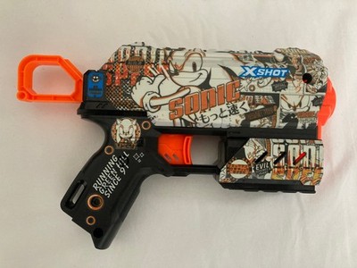 Zuru X Shot Air Bullet Gun SONIC THE HEDGEHOG Super Sonic Speed Dart Blaster Spielzeug