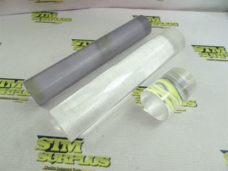 3PCS OF POLYCARBONATE & ACRYLIC MACHINABLE PLASTIC ROUND STOCK