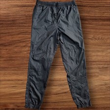 Vintage 90s Nike Track Pants Men s Medium Black Joggers Ankle Zip Nylon Made USA