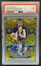2023-24 Panini Mosaic Simone Fontecchio Fast Break Gold #/10 Pistons PSA 9