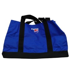 Vintage Pepsi Blue Tote Bag with Black Straps & Logo - Collectible Advertising
