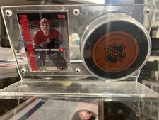 WOMENS HOCKEY: Manon Rheaume Signed Hockey Puck Tampa Bay Lightning Display Card