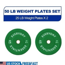 Olympic Bumper Plates Durable Weight Sets Pairs Rubber Gym Equipment Fitness New