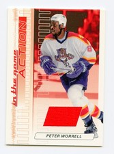 2003-04 ITG BAP Action JERSEYS-RUBY M-89 Peter Worrell /500
