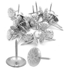 Piutouyar 100 Pcs Daisy Antique Silver Upholstery Tacks, 11x16mm Tacks  0.43 In