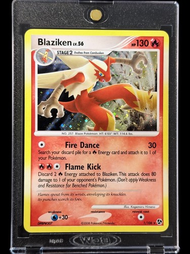 Blaziken HOLO 1/106 GREAT ENCOUNTERS DIAMOND & PEARL POKEMON CARD
