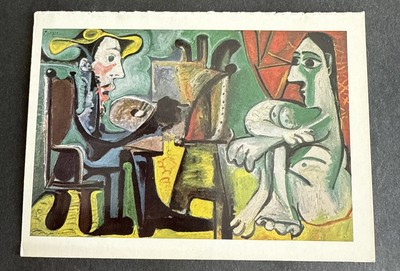 Postcard: Repro Art Pablo Picasso ''The Painter and His Model, 1963 ~  Dover 1993