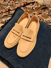 Vionic Womens Beige Canvas Slip-On Loafer Fla...