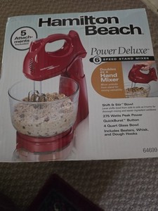 Hamilton Beach 64699 275W Stand Mixer - Red