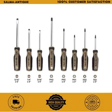 8Pc Screwdriver Set Phillips Slotted Square Magnetic Tip Hand Tools