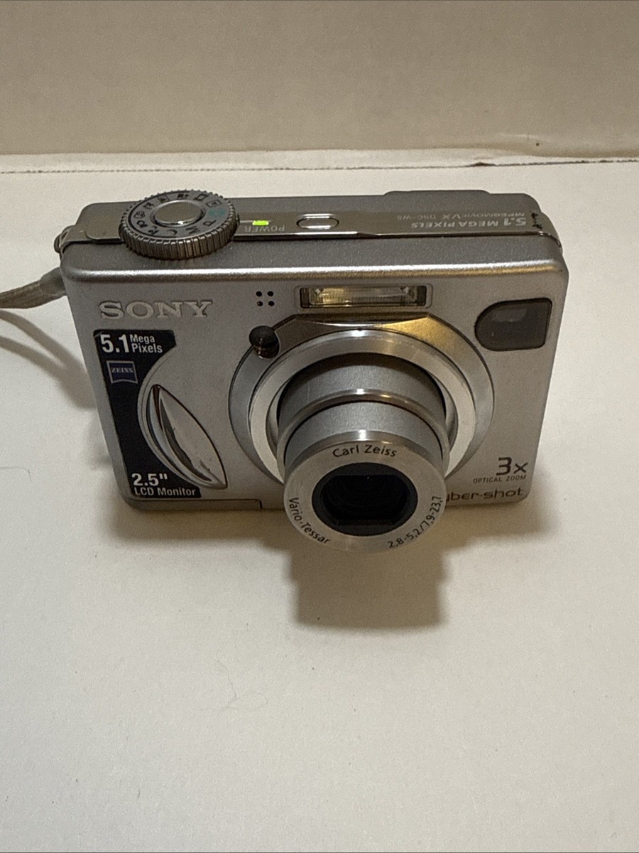 Sony Cyber-shot DSC-W5 5.1MP Digital Camera - Silver for sale