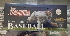 2019 Topps Stadium Club Baseball Hobby Box - Factory Sealed