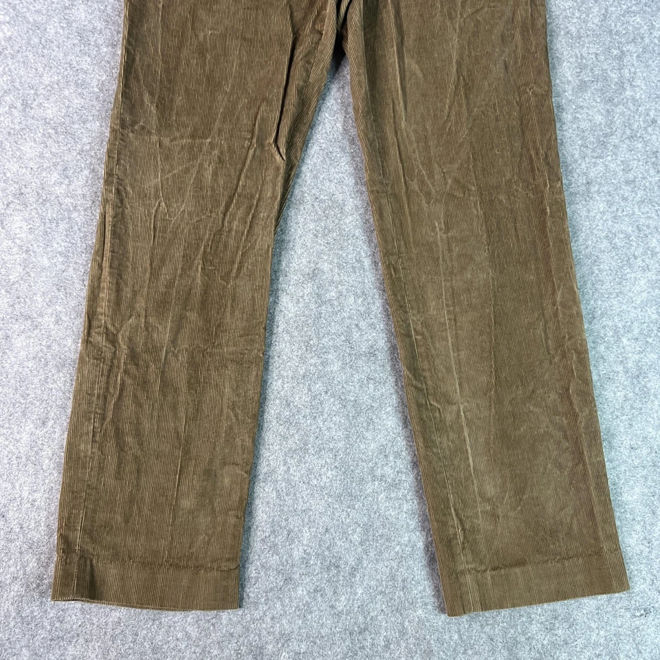 Pantalones Lauren Ralph Lauren Para Hombre 32x32 Marrón Pana Vestido Recto Calce Clásico Foto 3 de 4