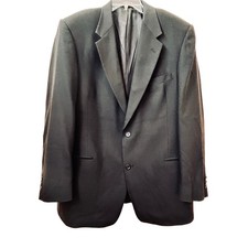 Vintage Evan Picone 100 Wool Blazer 46R Lightweight Black Excellent Condition