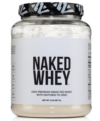 NAKED Whey 2LB Grass Fed Whey Protein Powder, Unflavored, 1 Ingredient