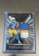 2025 Panini Black - Futuristic Omarion Hampton FUT-OHN Citrine Jersey Match 8/50
