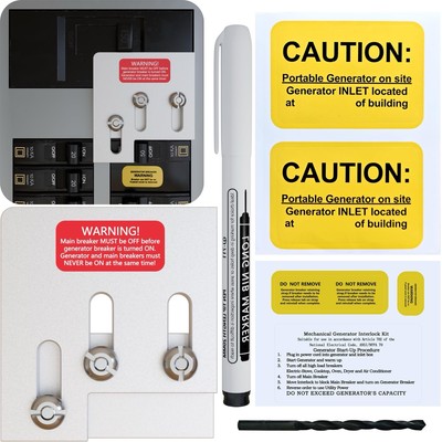 Generator Interlock Kit Compatible with Square D QO or Homeline 150 or 200 am...