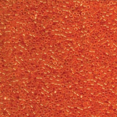 11/0 Miyuki Delica Beads Japan Seed Beads DB1412 (7.2g), Transparent Salmon Red