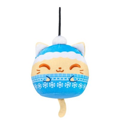 TeeTurtle 3'' Plushie Sweater Cat Holiday Ornament - Cute 3'', 