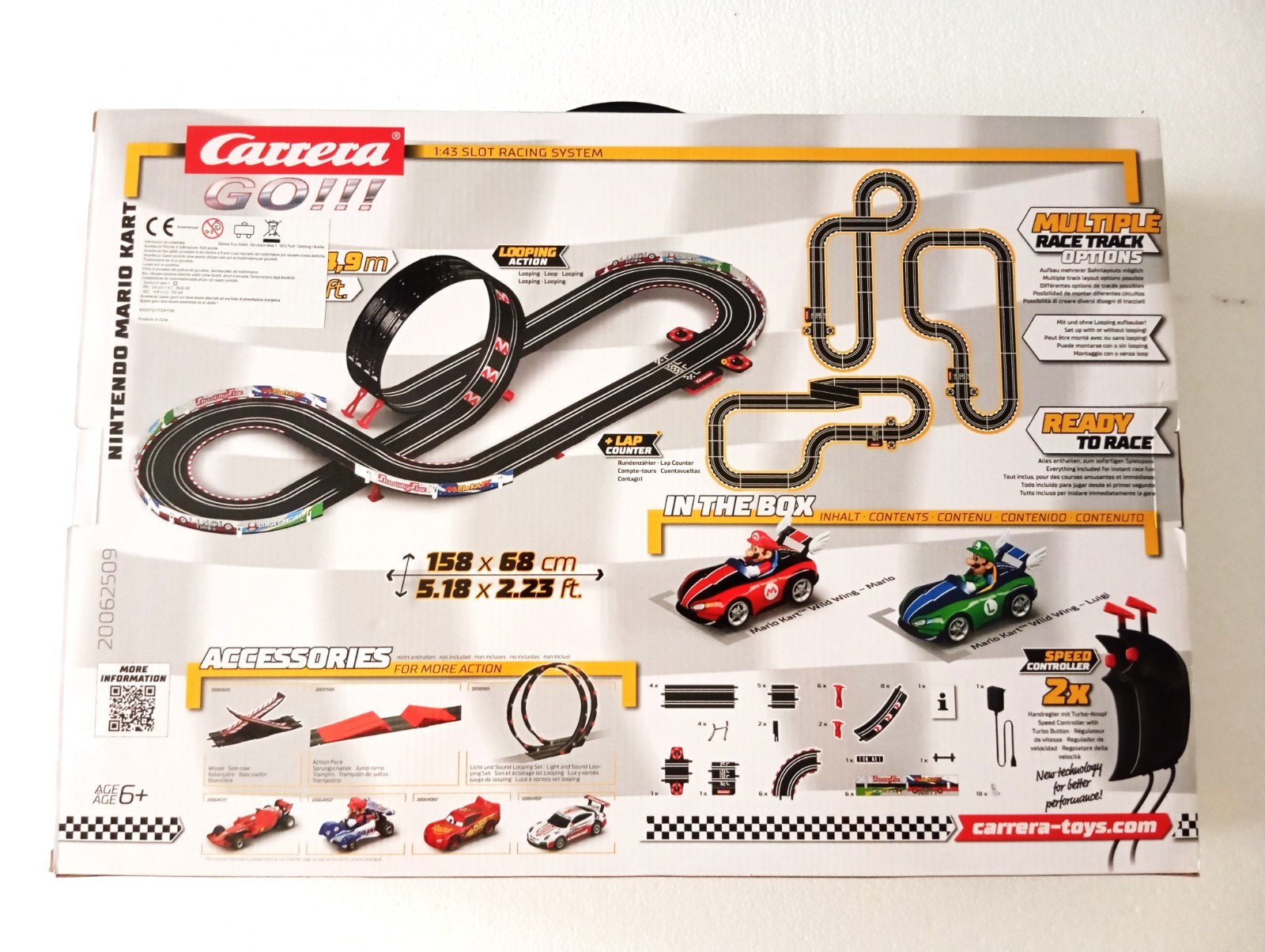Carrera Toys GO!!! Mario Kart Set pista per due macchinine cod.20062509