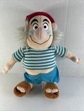 Disney Store Authentic Peter Pan MR. SMEE 12" Pirate Plush Doll Rare Sidekick