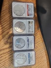 Lot Of 4 American Eagle  Silver Coins NGC MS 70 And MS69
