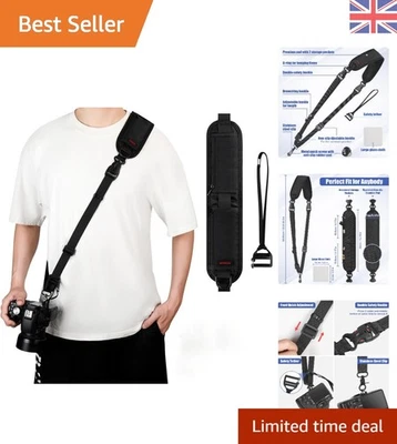 Luxury Camera Strap - Anti-Slip, Adjustable Sling with Safety Tether for DSLR - Image 1 of 4