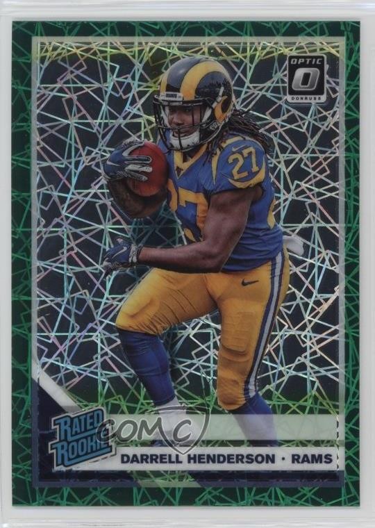 2019 Donruss Optic Rated Rookie Green Velocity Prizm Darrell Henderson #160 1j86