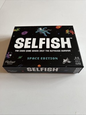 Selfish Card Game Space Edition UNUSED COMPLETE Ridley's 2018 Planets Ships