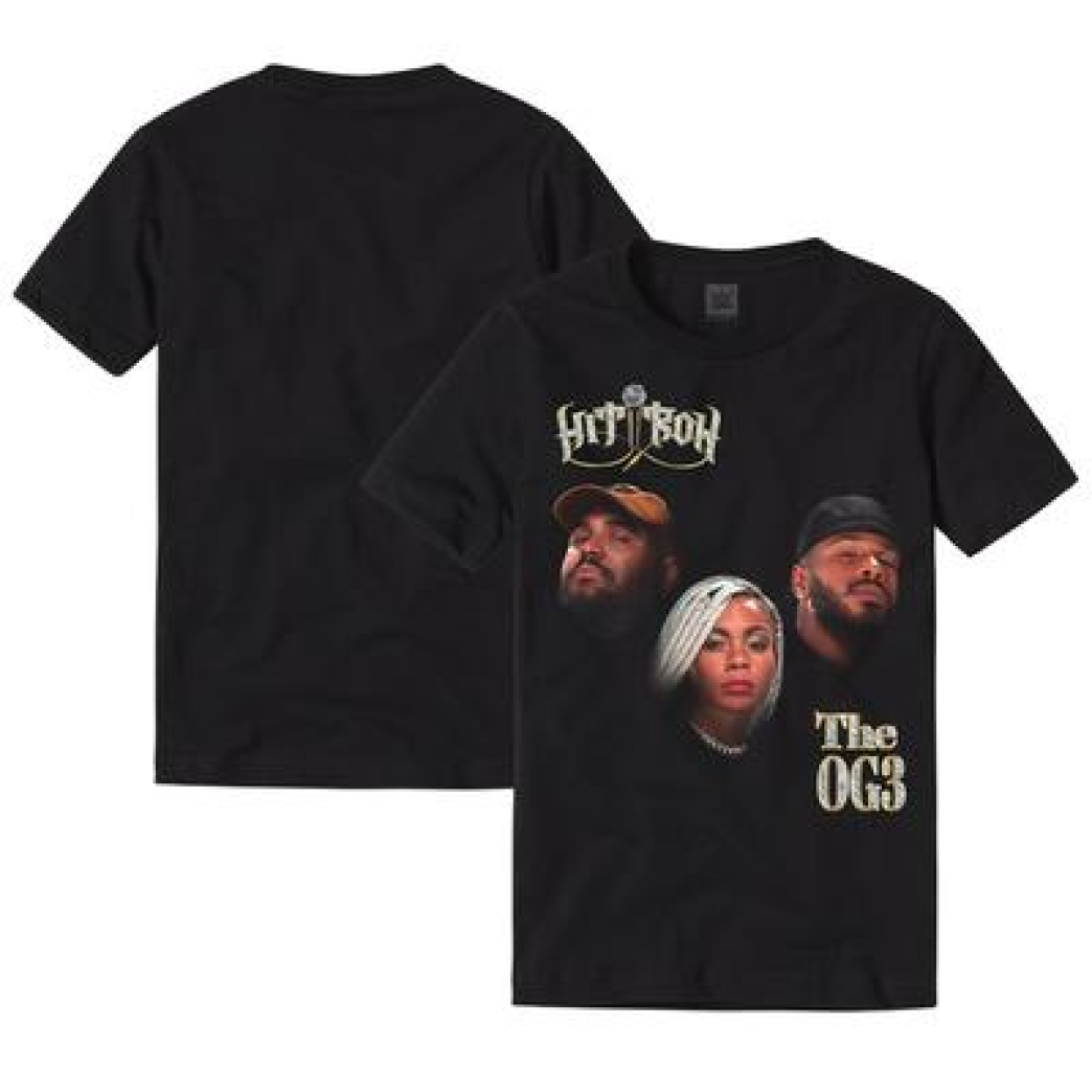 FILA WWE T shirt grafica uomo Hit Row Faces top nero nuova