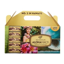 Hawaiian Host Alohamacs Milk Chocolate Covered Macadamia Handy Pack, 5 pk.