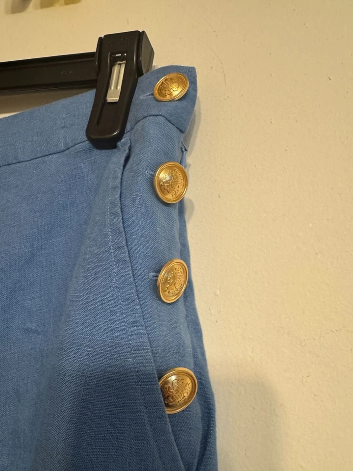 Vineyard Vines Woman Club Blue Linen Sailor Pant Size 2 NWOT - Image 4 of 4