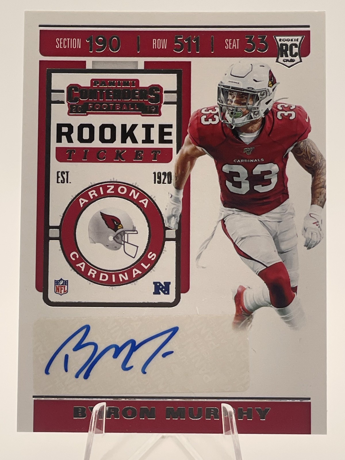 Byron Murphy 2019 Panini Contenders #236 Rookie Ticket Auto - Cardinals RC