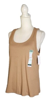   NWT Terra & Sky Fitted Scoop Neck Ribbed Tank Top Plus Size 0X Root Beer Float