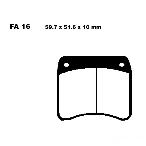 Bremsbelag Ebc FA016HH Hinten FüR Triumph T140 750 Vj Bonneville Jubilee 1977-image