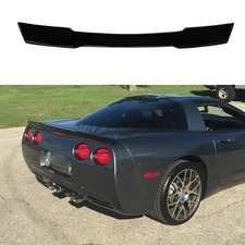 Gloss Black Rear Trunk Wing Spoiler For 1997-04 Corvette C5 ZR1 Extended Style
