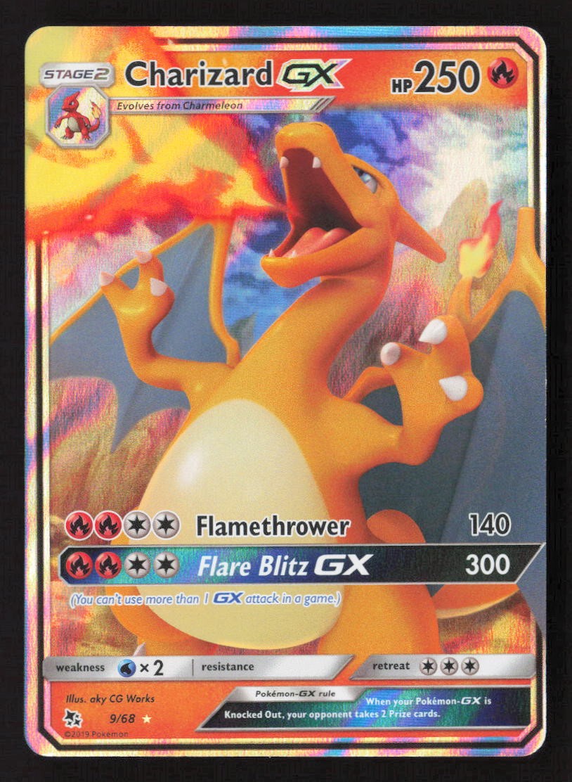 Charizard GX Ultra Rare Hidden Fates 9/68 NM