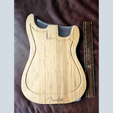 New Fender Stratocaster Bamboo Cutting Board 17x12