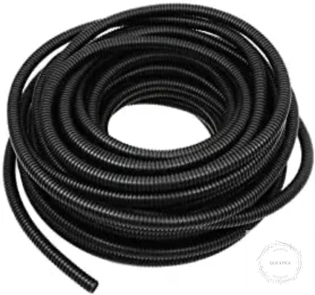 1/4" X 100 ft Split Wire Loom Flex-Guard Convoluted Tubing Protective Split Cabl