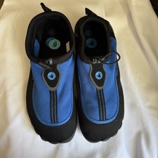 Body Glove Boy  s Water Shoes Black Blue Beach Shoes Slip On Aqua Socks Sz 6