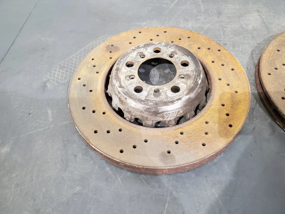 ✅ Par de rotores de disco de freno delanteros izquierdo derecho 15-20 OEM BMW F87 F80 F82 M3 M4 49k Foto 3 de 4