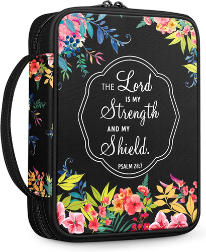 Floral Bible Cover W/A Bookmark, Carrying Book Case Church Bag Bible Protective - Picture 9 of 12