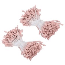 2.5mm Double Heads Flower Stamen, 680Pcs Artificial Flower Pistil, Dark Pink