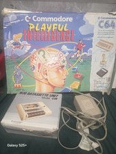 VINTAGE COMMODORE C64 COMPUTER KEYBOARD TAPE DECK & POWER SUPPLY 1982 BOX GWO
