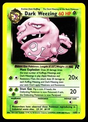 Dark Weezing 14/82 Team Rocket Holo Rare