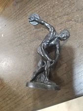 VTG Antique Statue Discobolus of Myron Disc Thrower Round Bottom VINTAGE