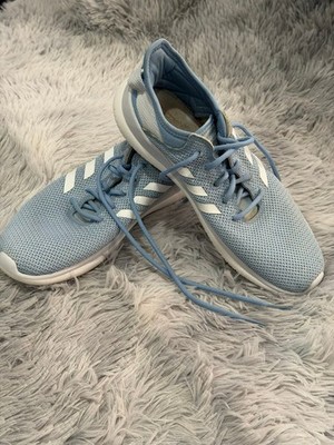 Adidas Women's 8 M Cloudfoam QT Flex Sneakers DA9839 Light Blue Running Shoe