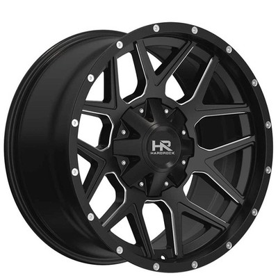 20x12'' Hardrock Wheels H716 Rugged Gloss Black Milled Off-Road Rims(5pcs)