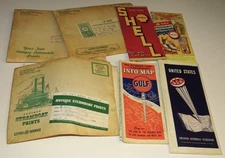 Gas Station Give-Aways; Cities Service Steamboat/Antique Auto Prints, Maps, etc.