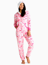 Hello Kitty Womens Union Suit One Piece Pajamas Halloween Costume Pants Sanrio